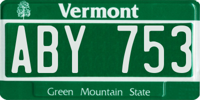 VT license plate ABY753