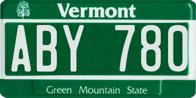 VT license plate ABY780