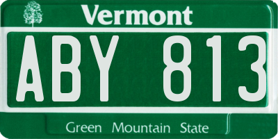 VT license plate ABY813