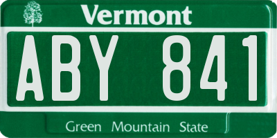 VT license plate ABY841