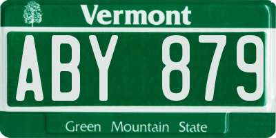 VT license plate ABY879