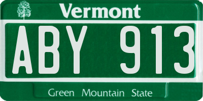 VT license plate ABY913