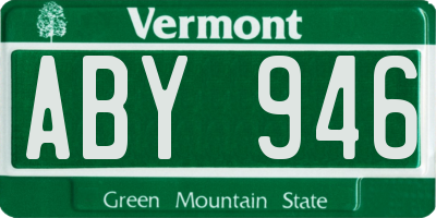 VT license plate ABY946