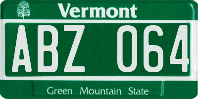 VT license plate ABZ064