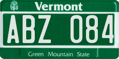 VT license plate ABZ084