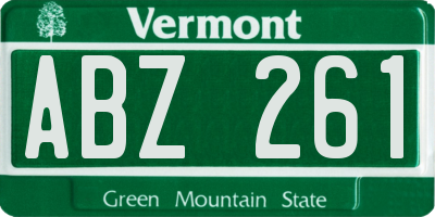 VT license plate ABZ261