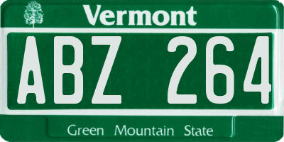 VT license plate ABZ264