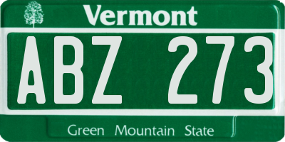 VT license plate ABZ273