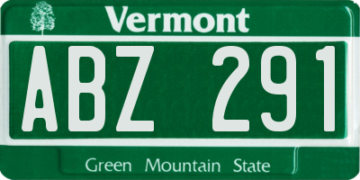 VT license plate ABZ291