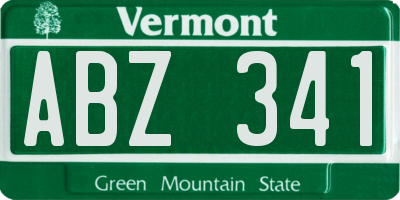 VT license plate ABZ341