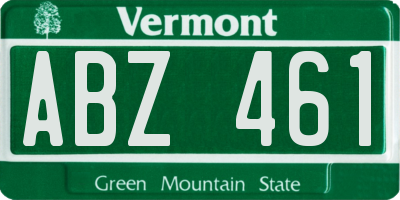 VT license plate ABZ461
