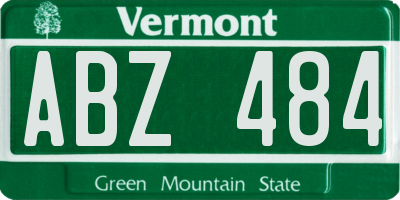 VT license plate ABZ484