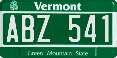 VT license plate ABZ541