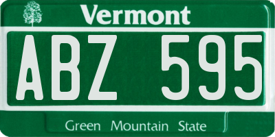 VT license plate ABZ595