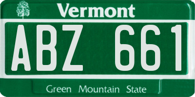 VT license plate ABZ661
