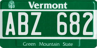 VT license plate ABZ682