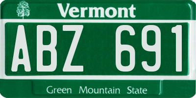 VT license plate ABZ691