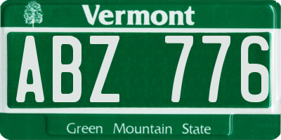 VT license plate ABZ776