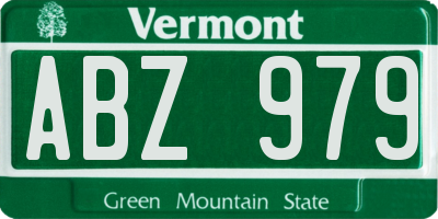 VT license plate ABZ979