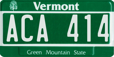 VT license plate ACA414