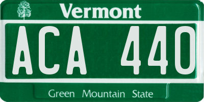 VT license plate ACA440