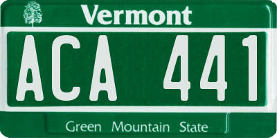 VT license plate ACA441