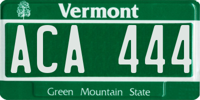 VT license plate ACA444