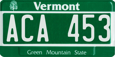 VT license plate ACA453