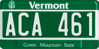 VT license plate ACA461