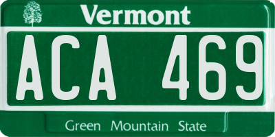 VT license plate ACA469