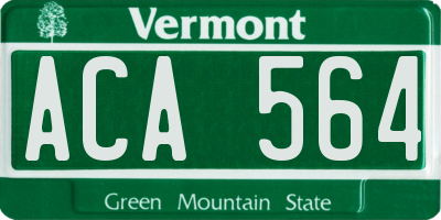 VT license plate ACA564