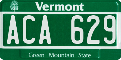 VT license plate ACA629