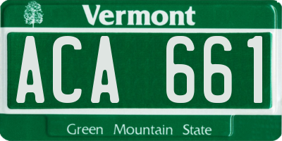 VT license plate ACA661