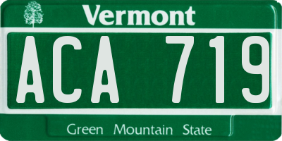 VT license plate ACA719