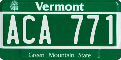 VT license plate ACA771