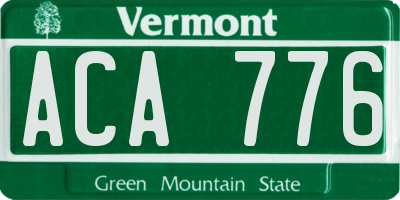 VT license plate ACA776