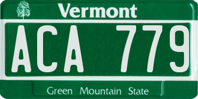 VT license plate ACA779