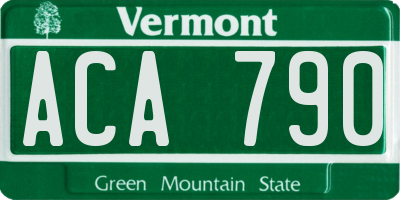 VT license plate ACA790