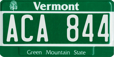 VT license plate ACA844