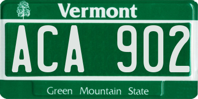 VT license plate ACA902