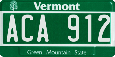 VT license plate ACA912