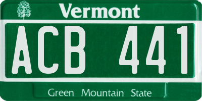 VT license plate ACB441