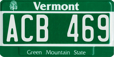 VT license plate ACB469