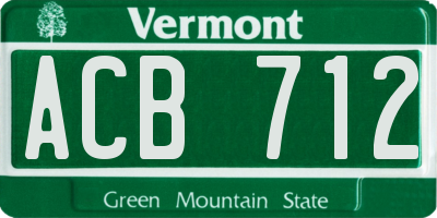 VT license plate ACB712