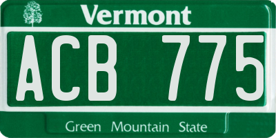 VT license plate ACB775