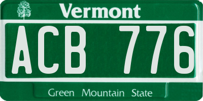 VT license plate ACB776