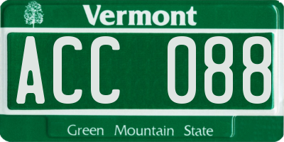 VT license plate ACC088