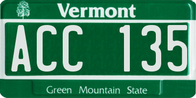 VT license plate ACC135