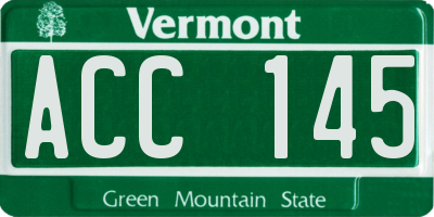 VT license plate ACC145