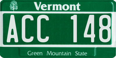 VT license plate ACC148